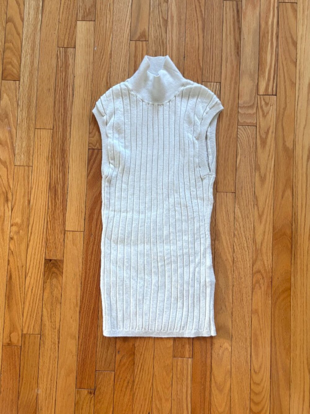 Banana Republic Franki Merino Mock-Neck Top - Sleeveless Tank Ivory XS - Picture 4 of 12
